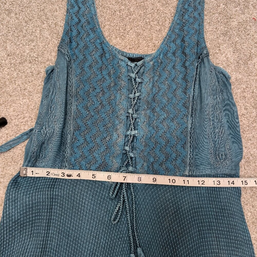 SOLD. Boho Lace up Renaissance Dress - Picture 8 of 10